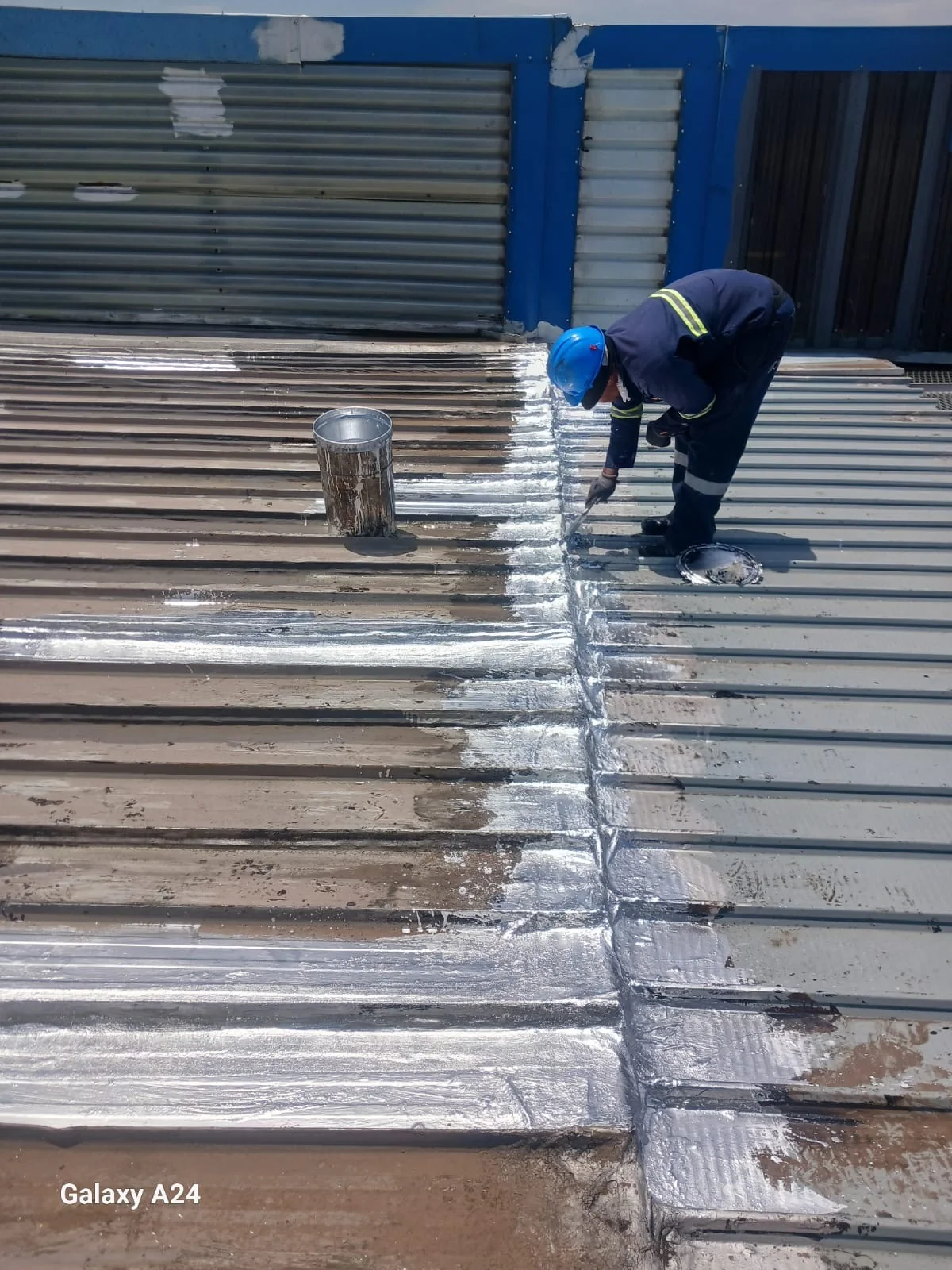 Completed commercial building construction project